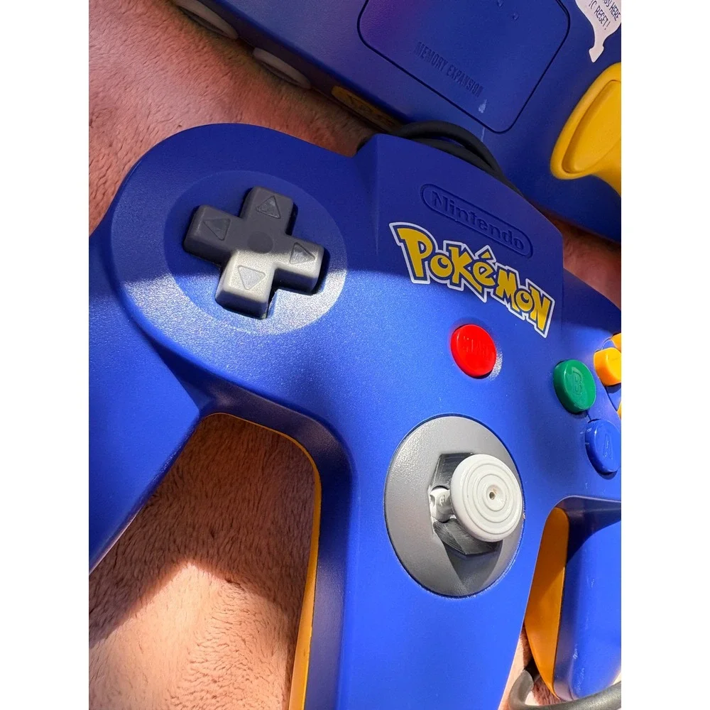Nintendo 64 N64 Pikachu Pokemon Edition Blue Console Bundle with Control TESTED